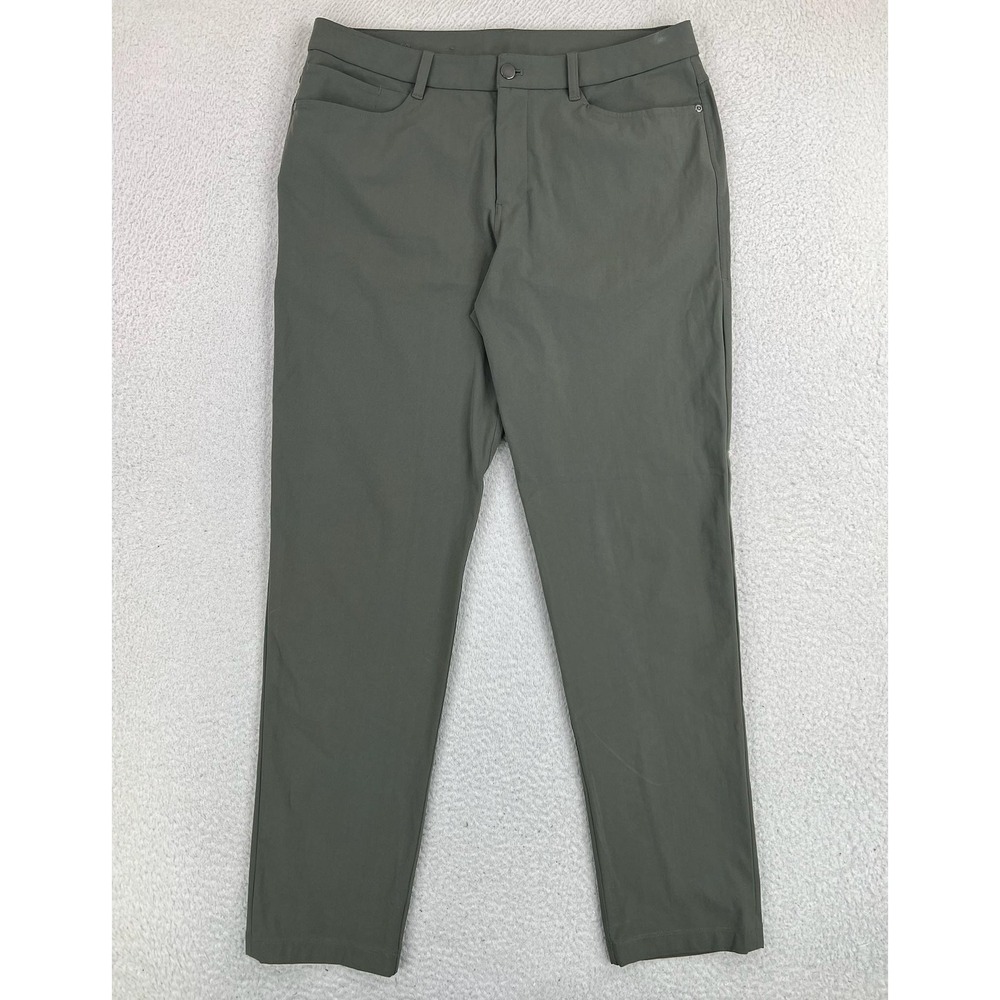 Lululemon ABC Classic Pants Men's 34x32 Olive Green Warpstreme LM5AQ9S